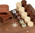 Syrace Backgammon Set 16x15.3inch, Handcrafted Wooden - Oversized Pieces, Intricate Carvings, Premium Travel Game Board