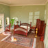 iLAND Vintage Dollhouse Furniture Set, 1/12 Scale Mahogany Bedroom Furniture, 7pcs Including Bed & Mirror