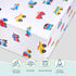 Wildkin Kids 100% Microfiber Crib Sheet - Soft, Breathable Fitted Sheet - Trains, Planes, and Trucks