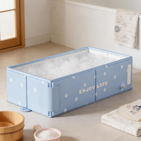 Generic Setup Folding Bath Basin - Kids Soaking Tub, Compact Shower Container, Easy Bathing Bucket, Sturdy Water