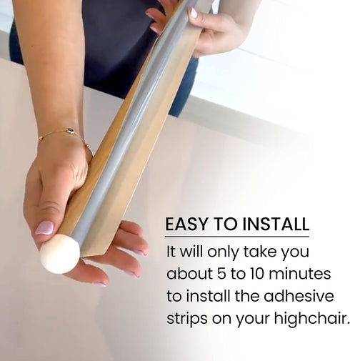 Highchair Decorative Leg Wraps, Bamboo Style Accessories, Compatible with IKEA Antilop, 4 Pre-Cut Adhesive Strips