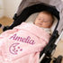 XJoyBloush -36" 36" Personalized Baby Blanket with Embroidered Name,Custom Baby Receiving Blankets Soft Fleece Toddler