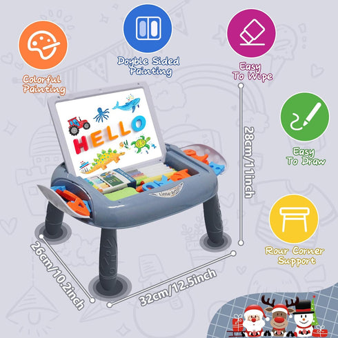 1-2 1-2 Gift for Years Old Boy, Boy Toys with Magnetic Letters and Numbers, Portable Doodle Board Easel, Learning