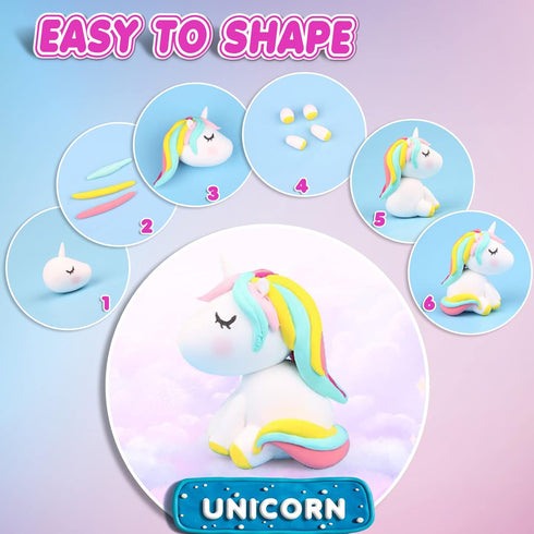 140 ESSENSON Air Dry Clay Colors, Modeling Clay for Kids, DIY Molding Magic Clay, Gift for Kids
