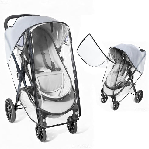 Clear Stroller Rain Cover, Universal Stroller Accessories, Waterproof Travel Weather Shield with