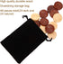 48 Pieces Wooden Checkers 1.06 Inch with Stackable Ridge in Drawstring Storage Pouch