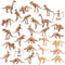 UPINS 30 Pack Dinosaur Fossil Skeletons, 3.7 Inch Assorted Dinosaur Skeleton Toy Figures for Science Play Dino Party