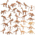 UPINS 30 Pack Dinosaur Fossil Skeletons, 3.7 Inch Assorted Dinosaur Skeleton Toy Figures for Science Play Dino Party