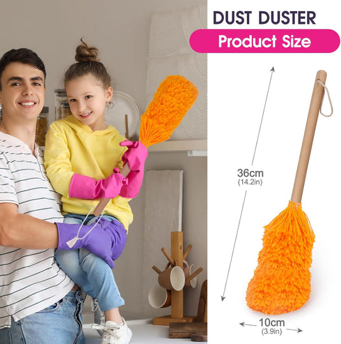 8 Set,Wooden Masthome Pieces Kids Cleaning Cleaning Toys for Kids Broom Dustpan Mop Brush Duster Rag Sponge and Hanging