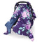 TANOFAR Car Seat Cover Baby, Peekaboo Opening Infant Car Seat Cover for Winter, Warm & Cozy, Purple Floral