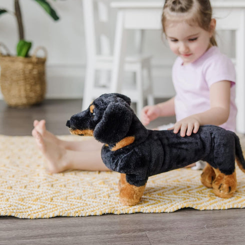 Melissa & Doug Giant Dachshund - Lifelike Large Stuffed Animal Dog