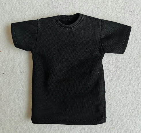 1/6 Custom Scale 2X T-Shirt Clothes for 12" Female TBL Phicen Jo Action Figure Doll Clothes Toy (Black+White)