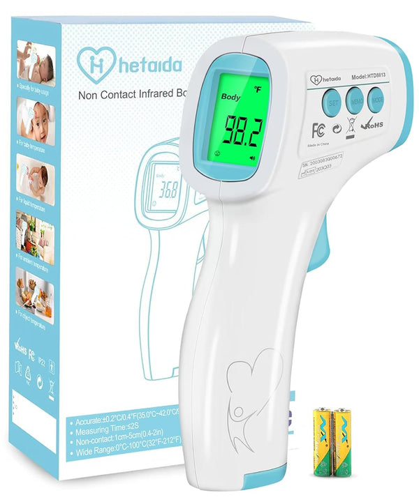 Digital Thermometer for Adults and Kids, No Touch Forehead Thermometer for Baby, 2 in 1 Infrared Thermometer