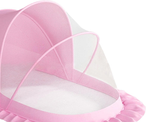 DimyFew Crib Netting Cover Baby Folding Net Cover Bedding Supplies Easy to Use Universal Mini Canopy Tent Net