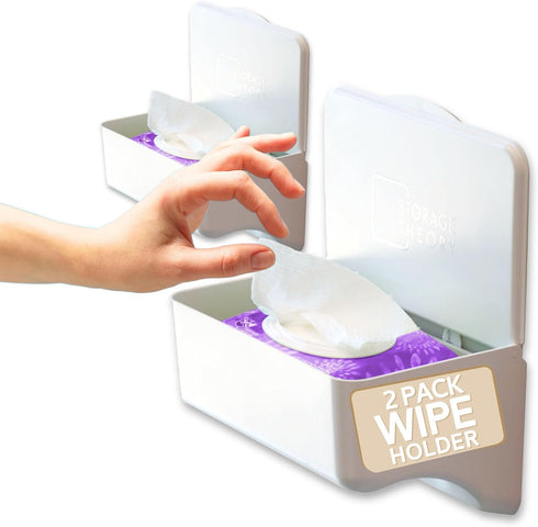 Bathroom Wipes Holder Dispenser with Shelf Restroom Organizer & Wipe Holder for