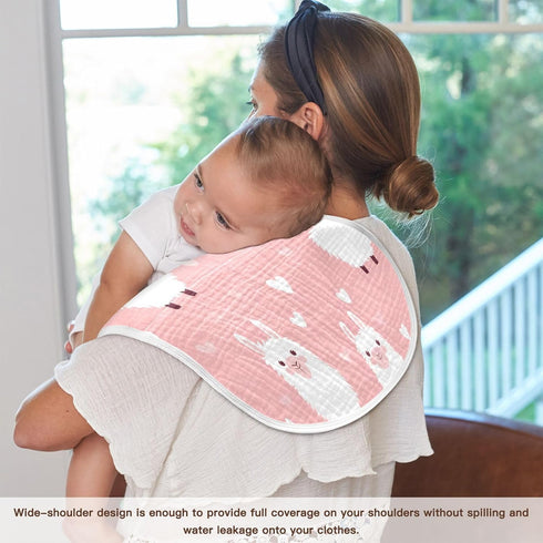 YETTASBIN Llama Muslin Baby Burp Cloth, Super Soft Absorbent Cotton Burp Rag Baby Bibs Feeding Cloth for Newborn Boys