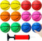 Dshengoo 12 Pcs 5 Inch Mini Basketballs, Colorful Rubber Inflatable Balls with Pump for Indoor Games