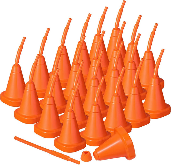 Gerrii 24 PCS Construction Cone Cups with Straws Bulk - 10 oz