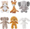 6 Pcs Stuffed Animals Bulk, 8 Inch Small Stuffed Safari Animals, Zoo