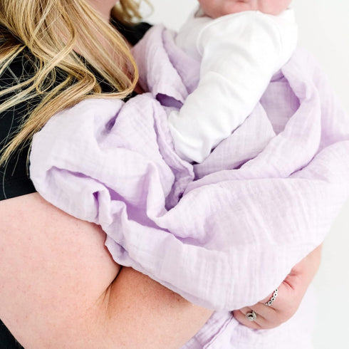 Organic Muslin Swaddle Blanket, 100% Certified Organic Cotton, Ultra Soft & Breathable, Oversized 47 X 47 Inches for