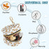 Cashew Nut Pattern Baby Pacifier Holder Case with Clip Portable Pacifier Storage Organizer Round Container Pouch Box