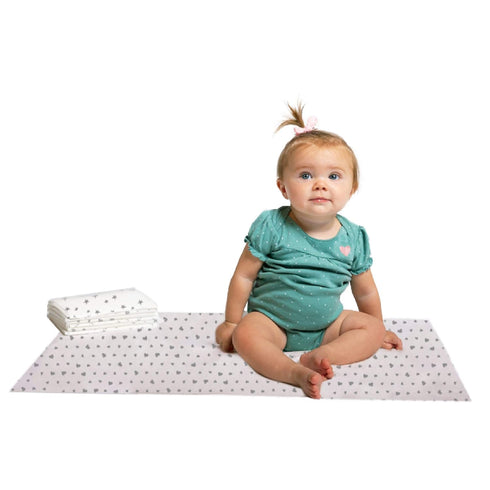 J.L. Childress Disposable Changing Pads for Baby, Absorbent No-Leaks Liners, Pack of 24, 26"x18"