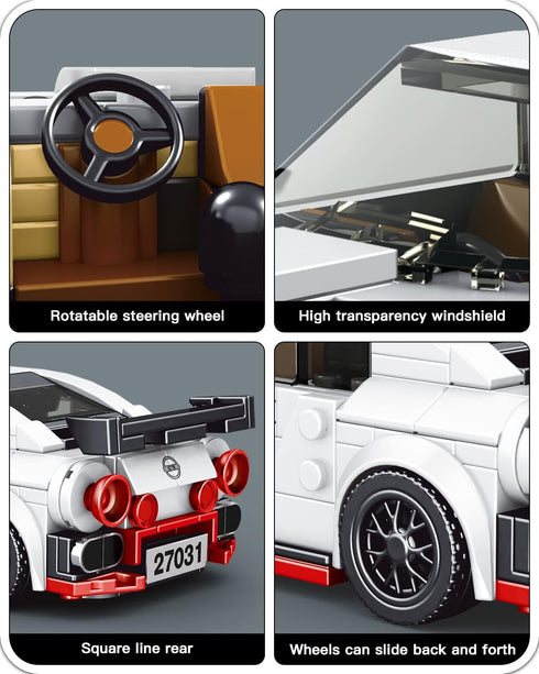 Mould King Speed Champion Nissan GTR NISMO Car Models - Building Toys with Display Case, 27031 Model Car Kits