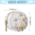 YETTASBIN Wild Flower Portable Pacifier Holder Case with Metal Hook Buckle & Zipper for Diaper Bag and Stroller