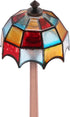 Mini Dollhouse Floor Tiffany Lamp, LED Miniature Lighting for Dolls House Decor, Functional Light Accessories