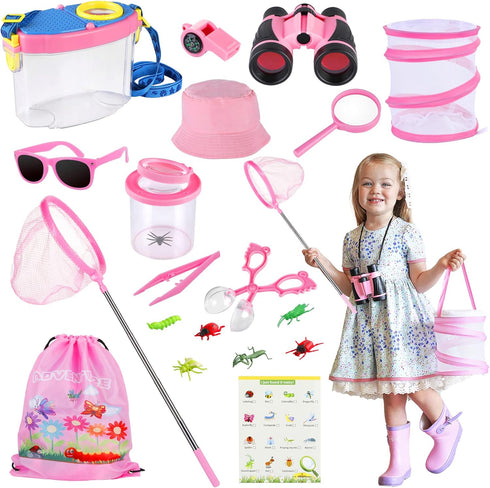 GIFTINBOX Bug Catcher Kit for Kids - Outdoor Explorer Toys Set for