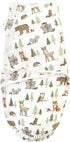 0-3 Hudson Baby Unisex Baby Cotton Swaddle Wrap, Forest Animals, Months