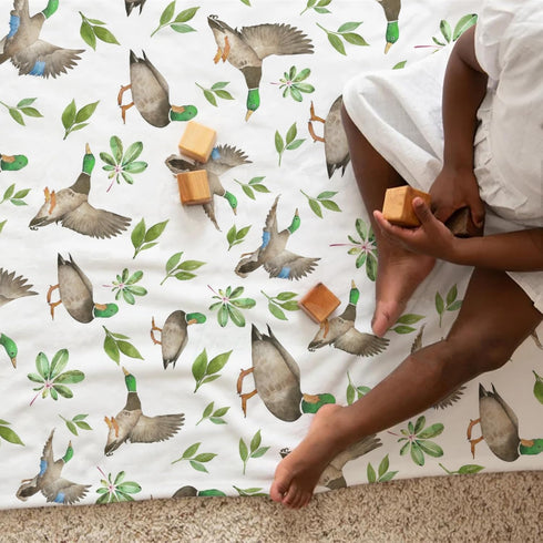 Mallard Duck Baby Blanket for Boys & Girls, 30x40inch Soft Warm Duck Hunting Nursery Crib Stroller Swaddle Blanket