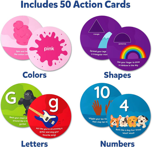 Skillmatics Flash Cards for Toddlers, Jump & Learn Letters, Numbers, Shapes & Colors for Ages 2-5
