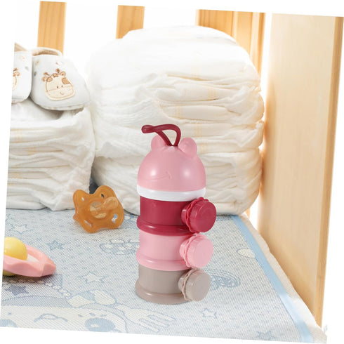 SUPVOX Portable Three Layer Milk Powder Dispenser Travel Friendly Formula Storage Container Airtight Seal Keeps Formula