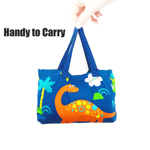 HIVVI 2-in-1 Portable Grocery Cart Seat Cover and Baby Highchair Cover (Navy Blue Dinosaur)