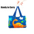 HIVVI 2-in-1 Portable Grocery Cart Seat Cover and Baby Highchair Cover (Navy Blue Dinosaur)
