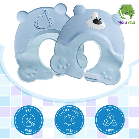 Mars Baby Shampoo Bath Visor - Shower Cap Keeps Water out of Babies Eyes During Bath Time - Adjustable Baby Shampoo Cap