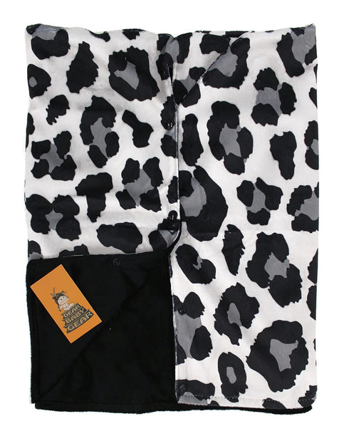 Dear Baby Gear Deluxe Car Seat Canopy, Double Layer, Gray Leopard Print, 40 x 30 Inches