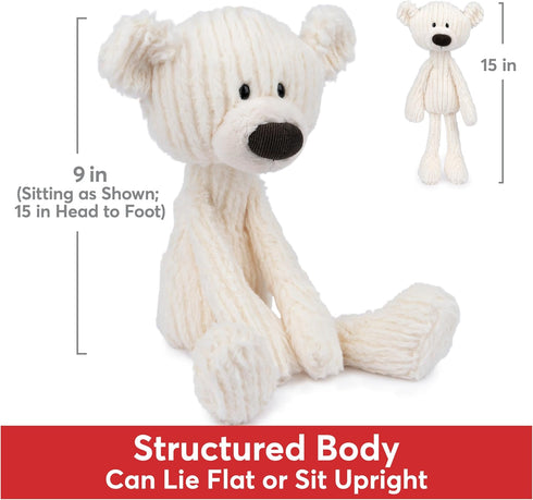 GUND Toothpick Cable - Teddy Bear Stuffed Animal for Ages 1 and Up, Cream/Offwhite, 15”