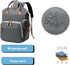 Sweet BB Backpack Baby Diaper with Changing Pad, Waterproof, USB Port, Large Capacity (Gray)