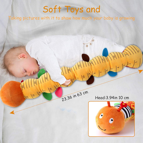 Baby Musical Worm Soft Infant Toy, 6 Different Sensory Stuffed Animals for Newborn Toy Tummy Time Gifts