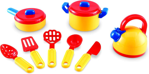 Learning Resources Pretend & Play Cooking Set - 10 Pieces, Kitchen Play Toys for Toddlers, Ages 3+