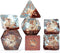 Gate Keeper Games and Dice: Inclusion Puppy Dice - 7pc RPG Set, Tan Puppy in Clear Resin