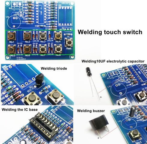 CD4511 DIY Eight-Way Digital Display Answering Machine Kit for Training Electronic Production Skills Competition