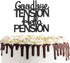 PHOHUI HAVE A NICE TIME Cake Topper, Double Sided Black Glitter Retirement Party Decorations Sign