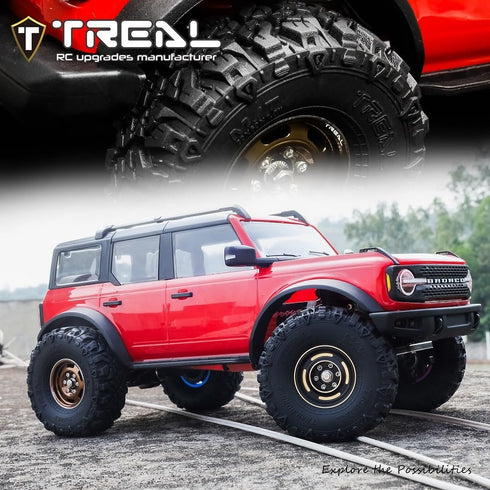 TREAL 1.0 Tires Soft Sticky RC Crawler Tires TrailBurner 62mm (4P) for 1/24 1/18 SCX24 AX24 TRX4M