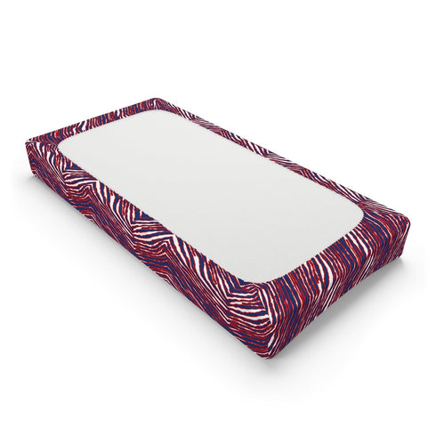 GENERIC Buffalo Football Striped Baby Changing Pad Cover Soft and Stylish Nursery Accessory