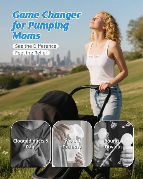 MY-376, 4 9 135 40dB, Electric Breast Pump with Models Wearable Breast Pump Hands Free for Travel & Home, Modes Levels