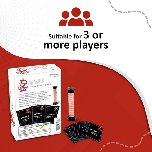 5 Second Rule Uncensored, Fun Card Game for Game Night with Friends, for Ages 17 and Up