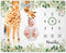 Giraffe Milestone Blanket - Safari Baby Growth Chart Monthly Blanket, Jungle Baby Nursery for New Moms